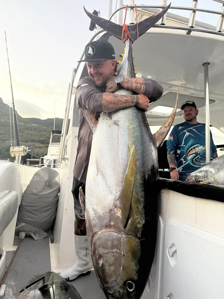 Tyler with a yellowfin tuna